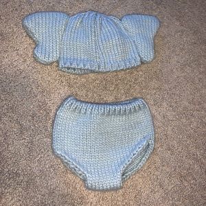 Baby Boy Elephant Crochet Hat and Underwear Outfit size 0-6m